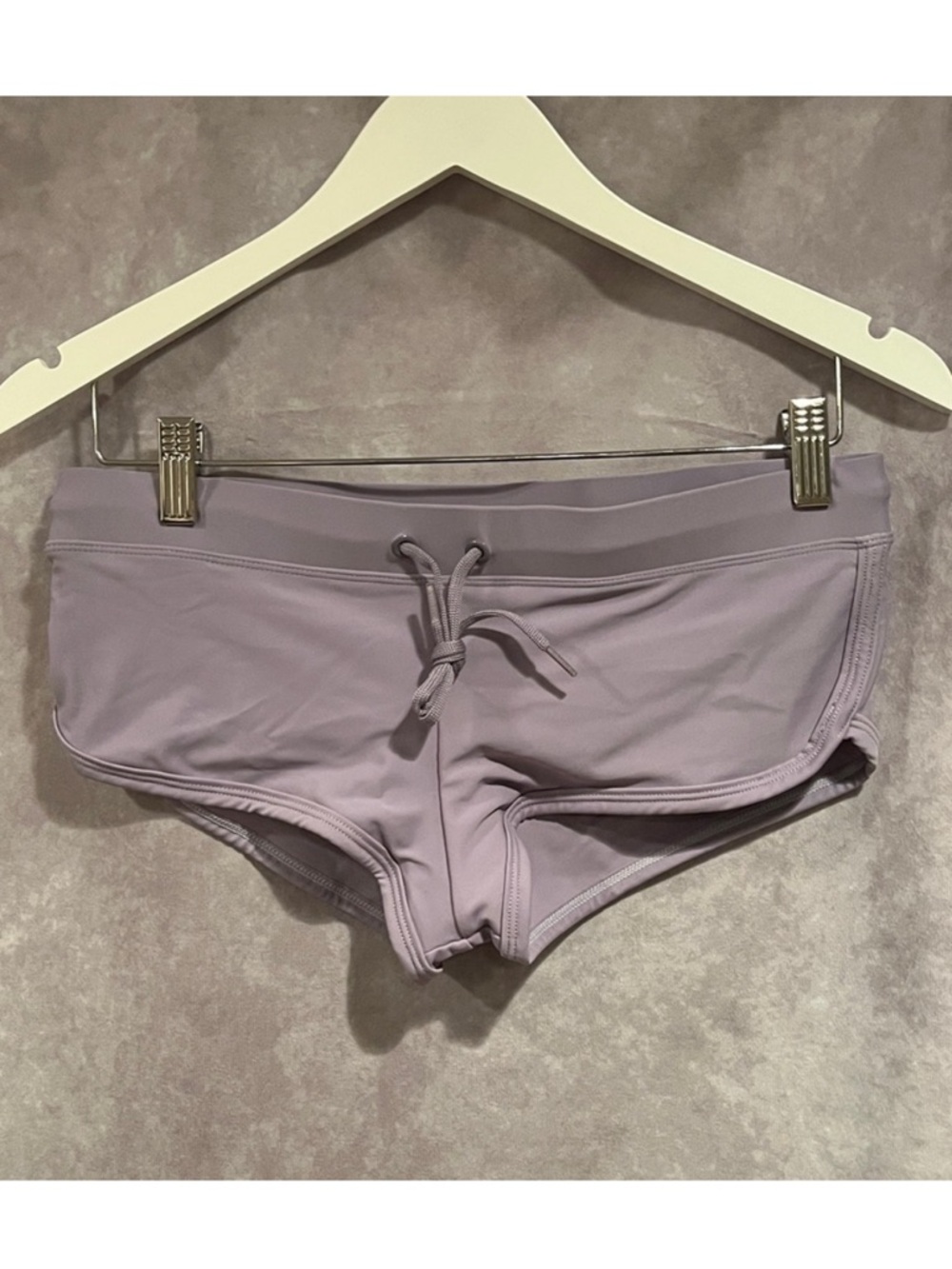NWT Sporti Women's Swim Shorts Active Cheeky Boyshort Lavender Gray sz medium